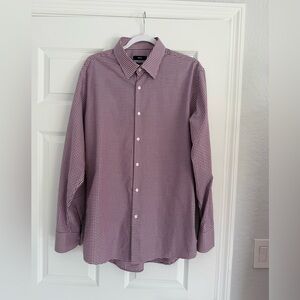 Hugo Boss Men's Purple Gingham Shirt